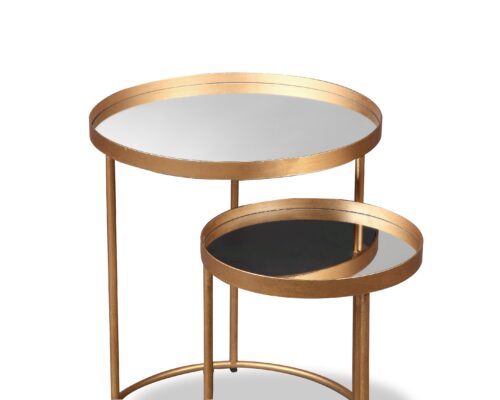 Liang & Eimil – Song Side Table Set of 2 – Antique Gold (4)