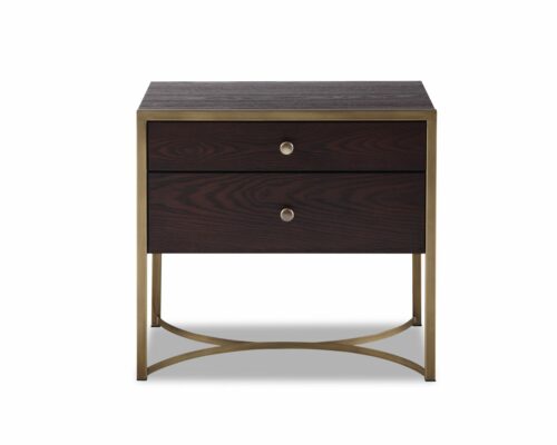 Liang & Eimil – Rivoli Bedside Table – Chocolate B. Ash Veneer-Brushed Gold (2)