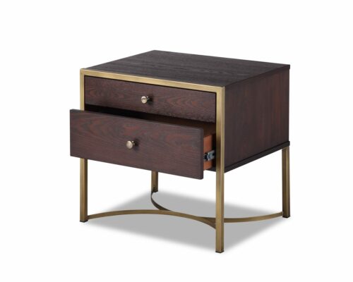 Liang & Eimil – Rivoli Bedside Table – Chocolate B. Ash Veneer-Brushed Gold (3)