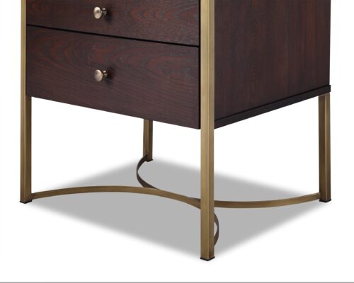 Liang & Eimil – Rivoli Bedside Table – Chocolate B. Ash Veneer-Brushed Gold (4)