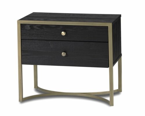 Liang & Eimil – Rivoli Bedside Table – Wenge Ash Veneer-Brushed Gold (4)