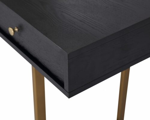 LE-Hamilton Desk Black Ash Venner & Brass Brush Painted (2)