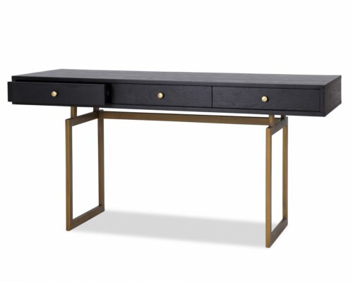 LE-Hamilton Desk Black Ash Venner & Brass Brush Painted (4)