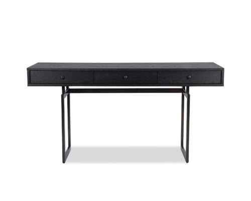 L&E Hamilton Desk – Wenge Ash Veneer – Dark Brown Satin (1)