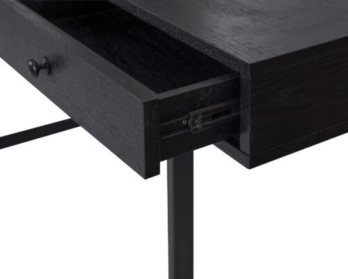 L&E Hamilton Desk – Wenge Ash Veneer – Dark Brown Satin (5)