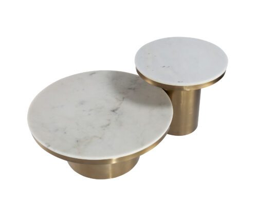 Liang & Eimil Camden Coffee Table and Side Table White Marble (3)