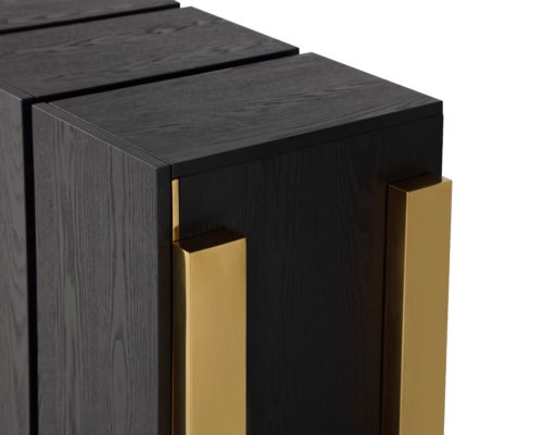 Liang & Eimil Enigma Sideboard Black Ash Polished Brass GM-SB-152