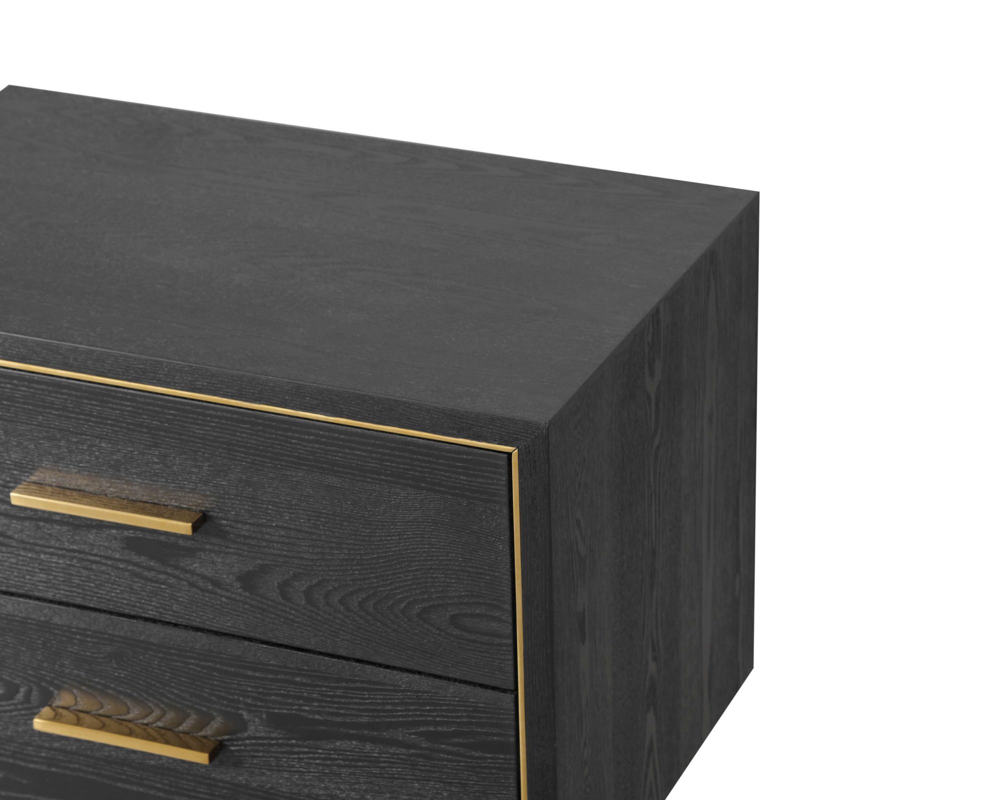 Tigur Bedside Table Black Ash Veneer : Liang & Eimil