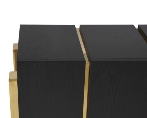 Liang & Eimil Enigma Sideboard Black Ash Polished Brass GM-SB-152