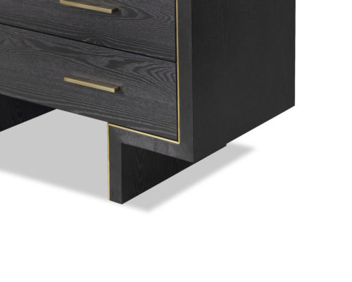 Liang & Eimil Tigur Chest of Drawers Black Ash Veneer Gold Plating GM-COD-151