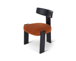 Liang & Eimil Albi Dining Chair in Morgan Sienna fabric and black wooden legs