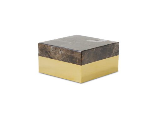 Liang & Eimil Lina Marble Storage Box - Coffee and Gold